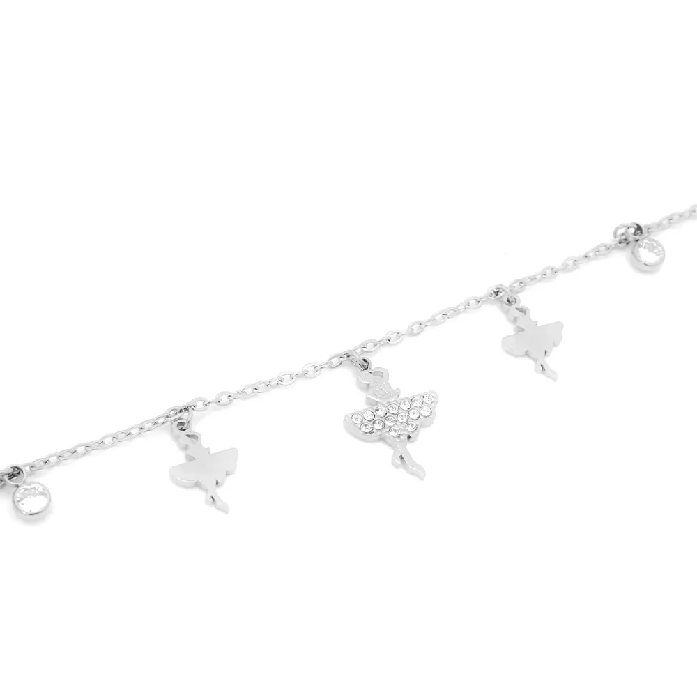 Bracciale Ballerina e Gemme Silver