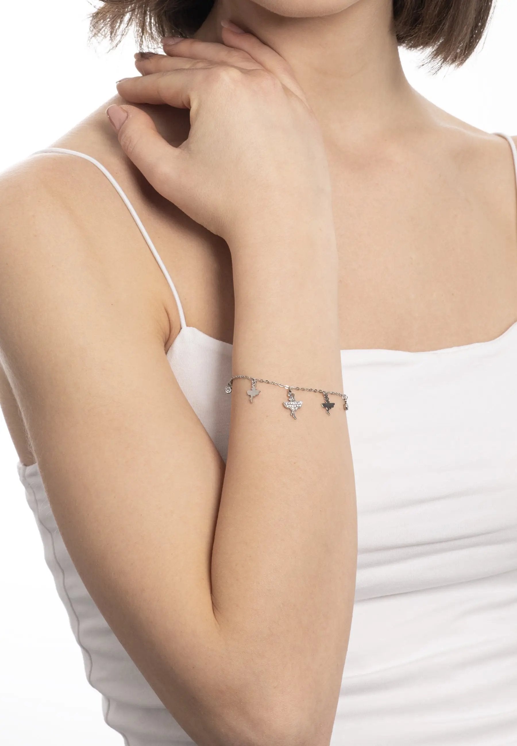 Bracciale Ballerina e Gemme Silver