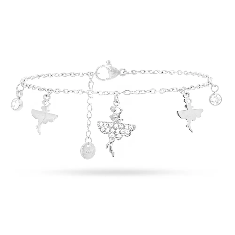 Bracciale Ballerina e Gemme Silver