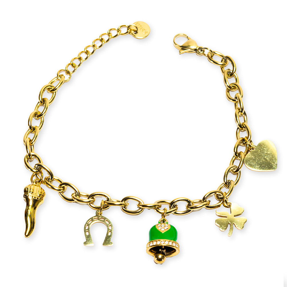 Bracciale Gold con Campana Verde Charmes - Bracciale