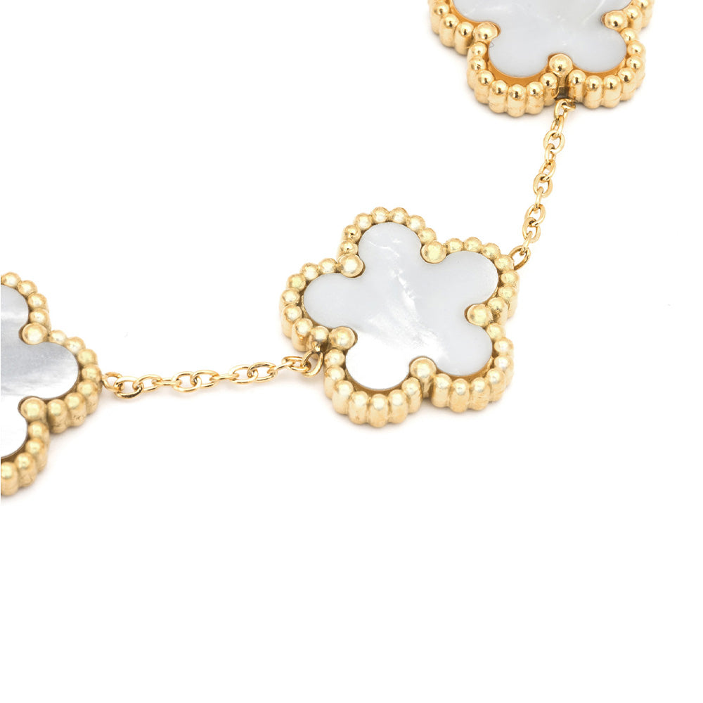 Bracciale Gold con Fiori Bianchi - Small - Bracciale