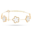 Bracciale Gold con Fiori Bianchi - Small - Bracciale