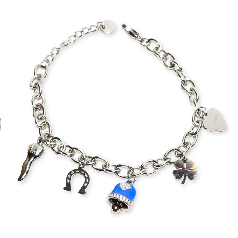 Bracciale Silver con Campana Blu e Charmes - Bracciale