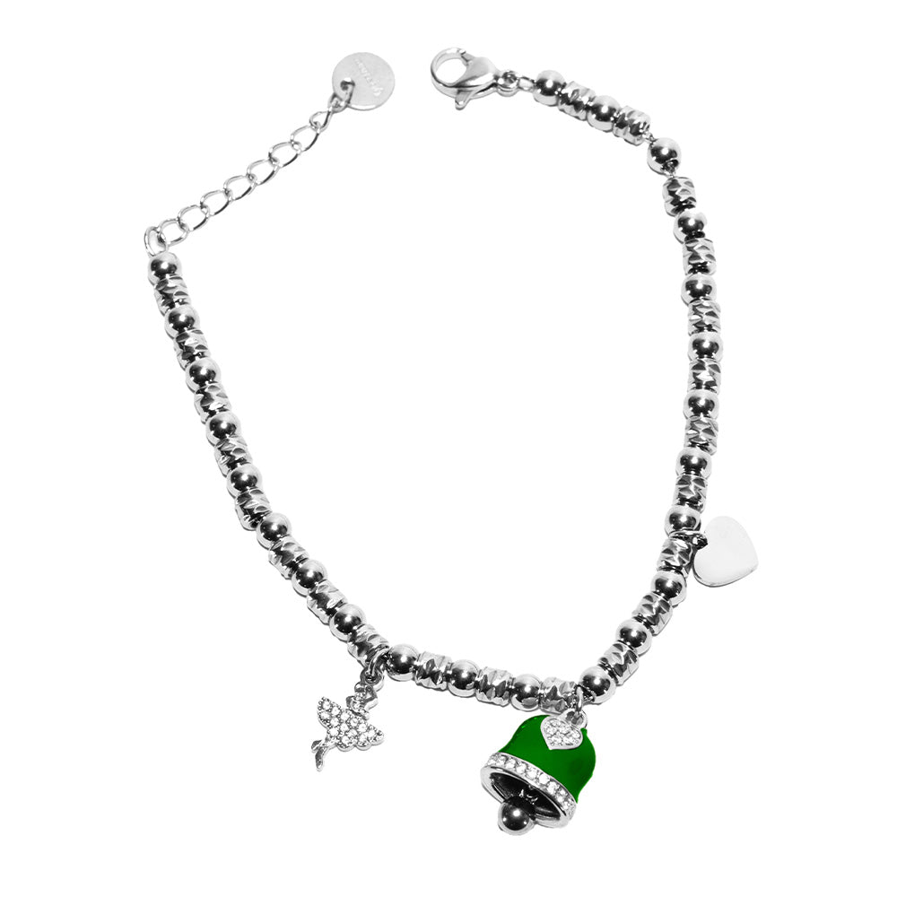 Bracciale Silver con Campana Verde - Bracciale