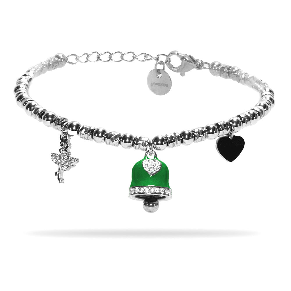 Bracciale Silver con Campana Verde - Bracciale
