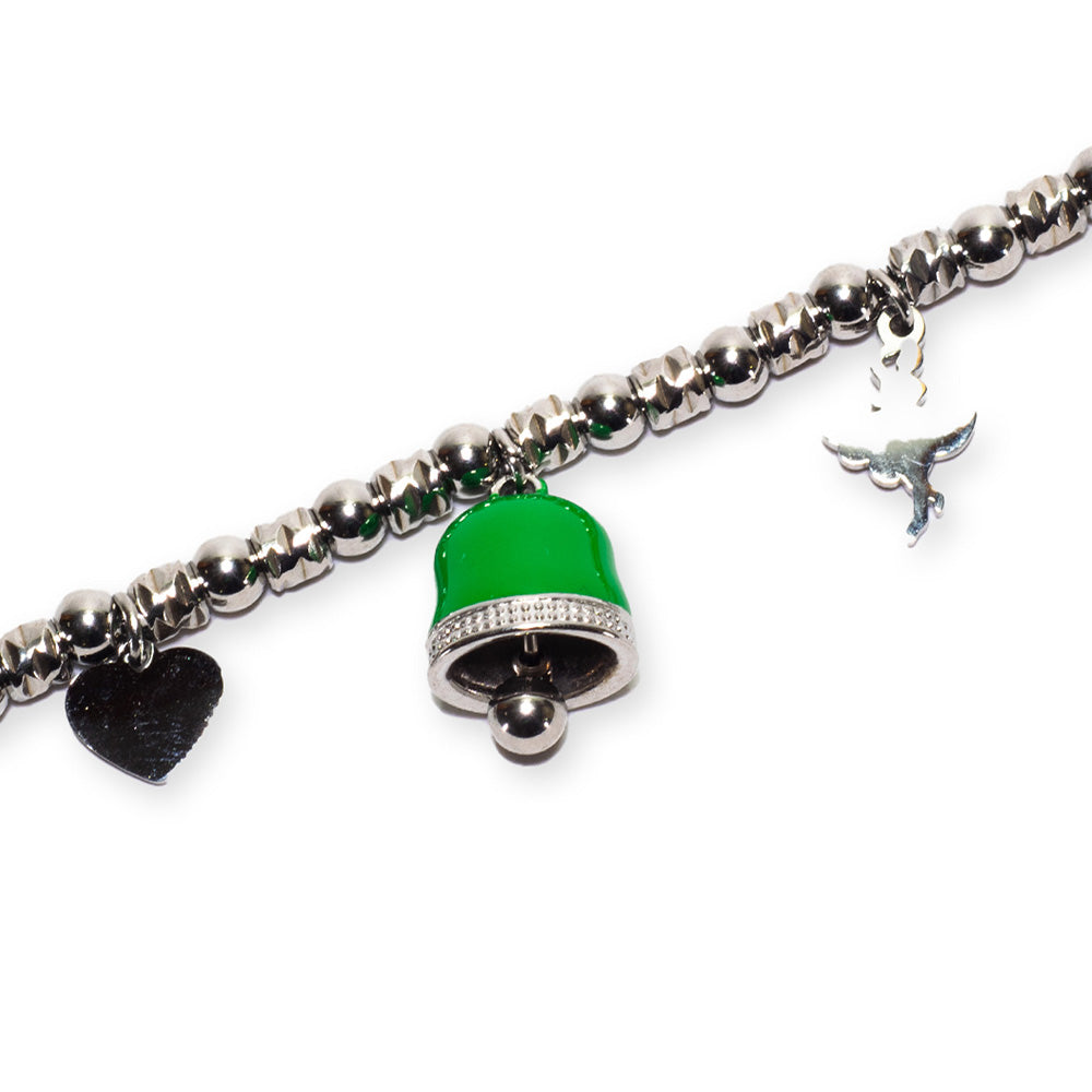 Bracciale Silver con Campana Verde - Bracciale