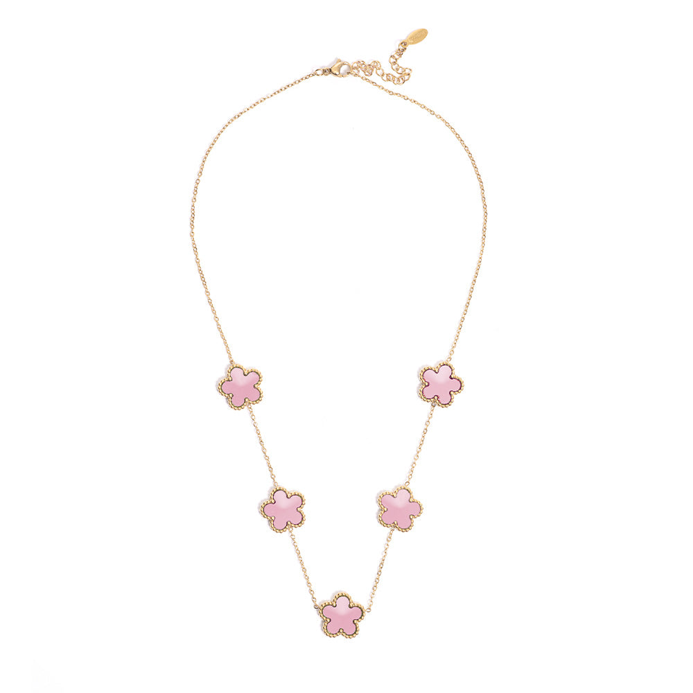 Collana Fiori Rosa Gold Small