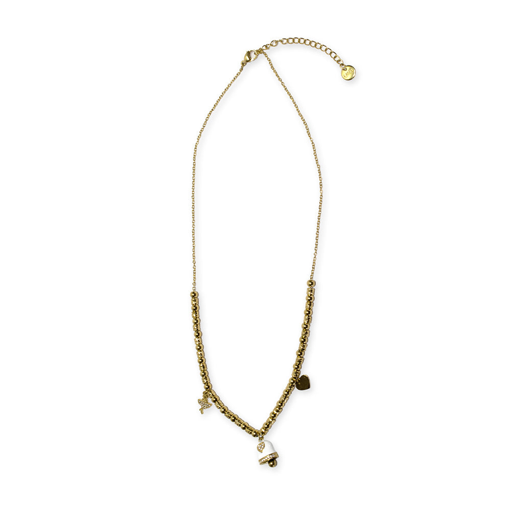 Collana Gold Campana Bianca