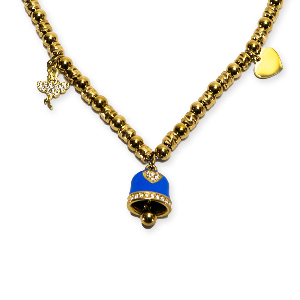 Collana Gold Campana Blu