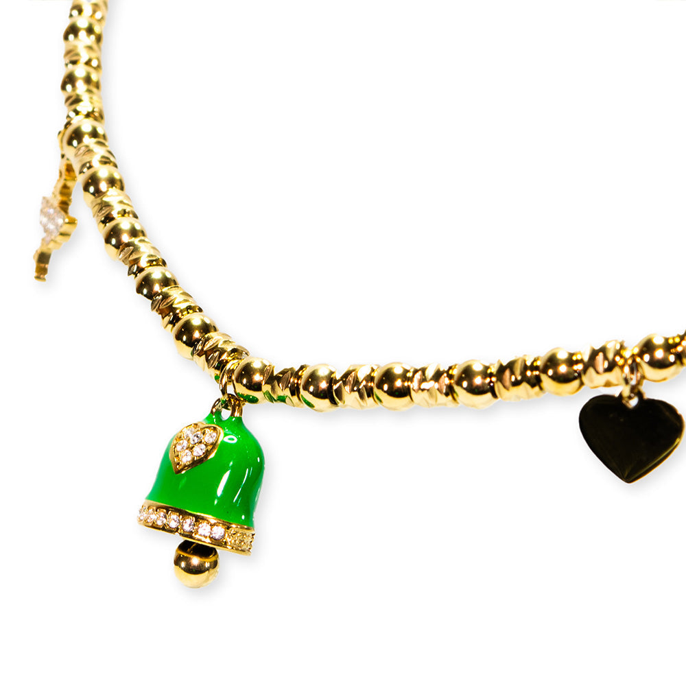 Collana Gold Campana Verde