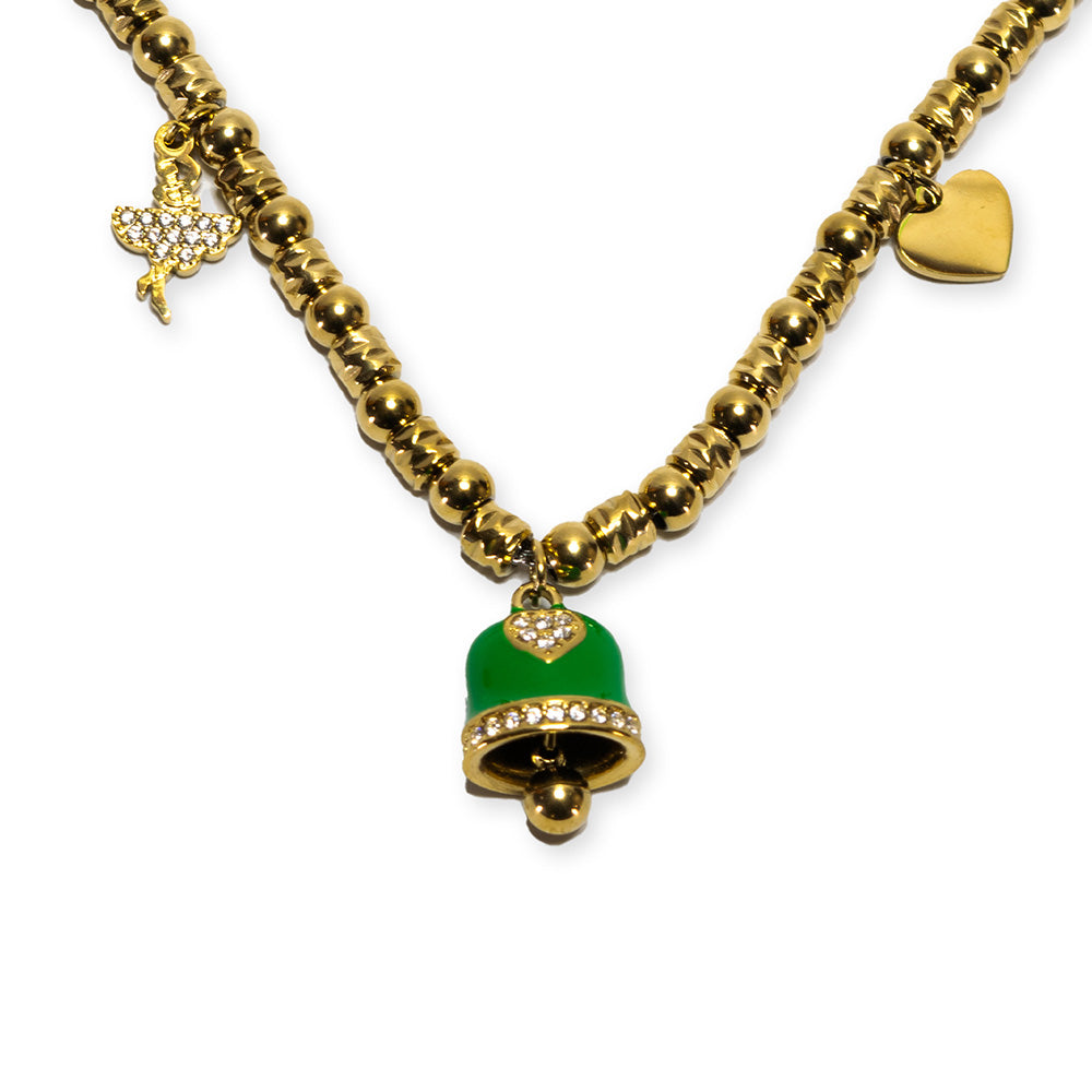 Collana Gold Campana Verde