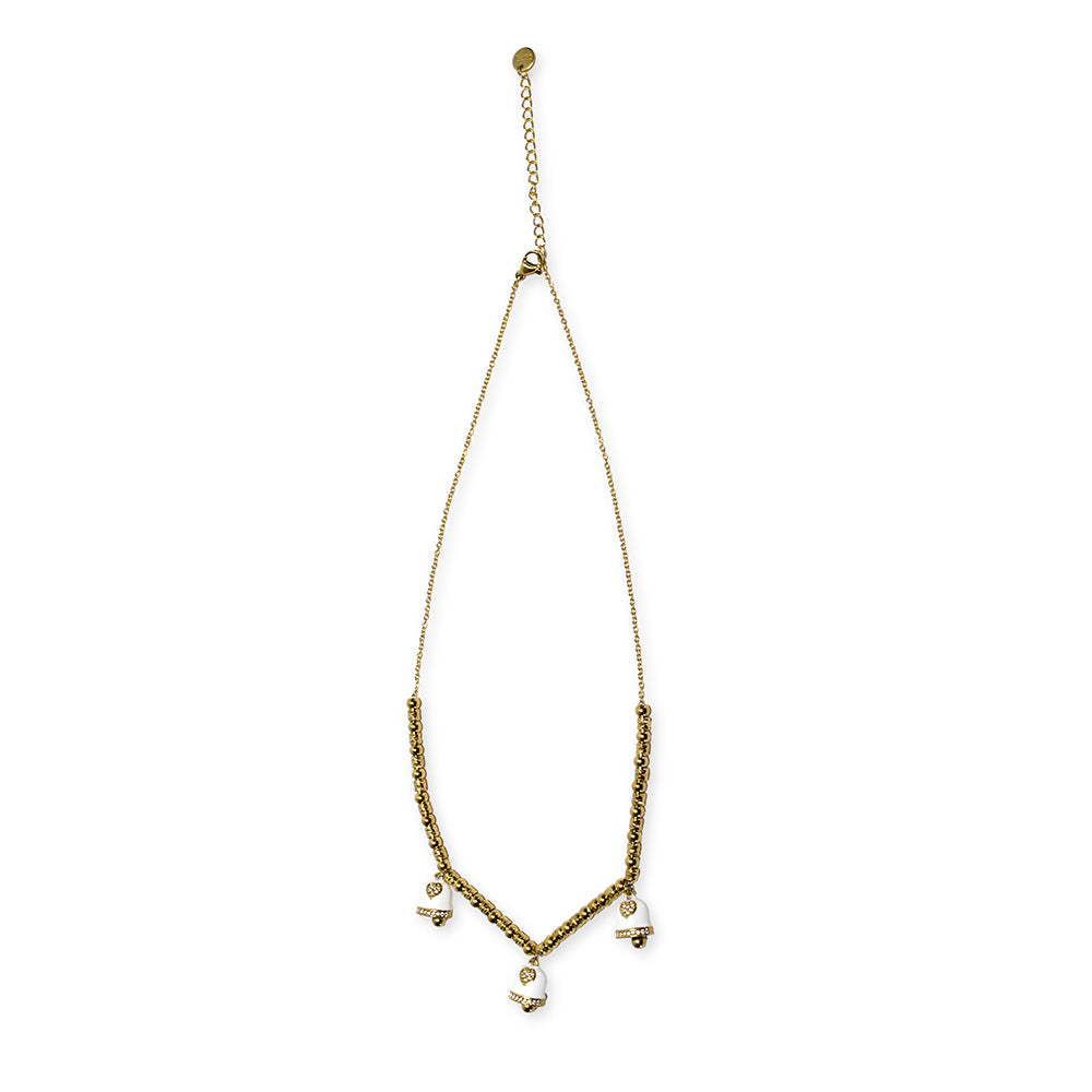 Collana Gold Campane Bianche - collana