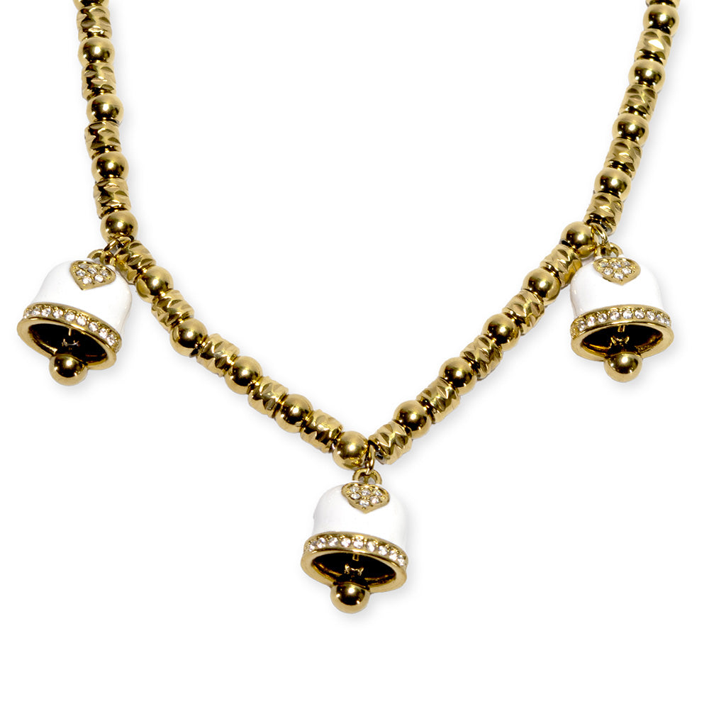 Collana Gold Campane Bianche - collana