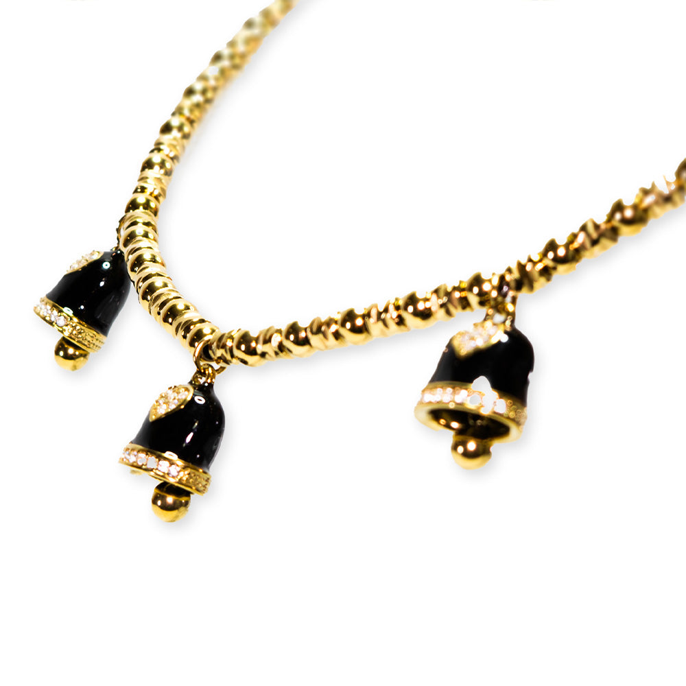 Collana Gold Campane Nere - collana
