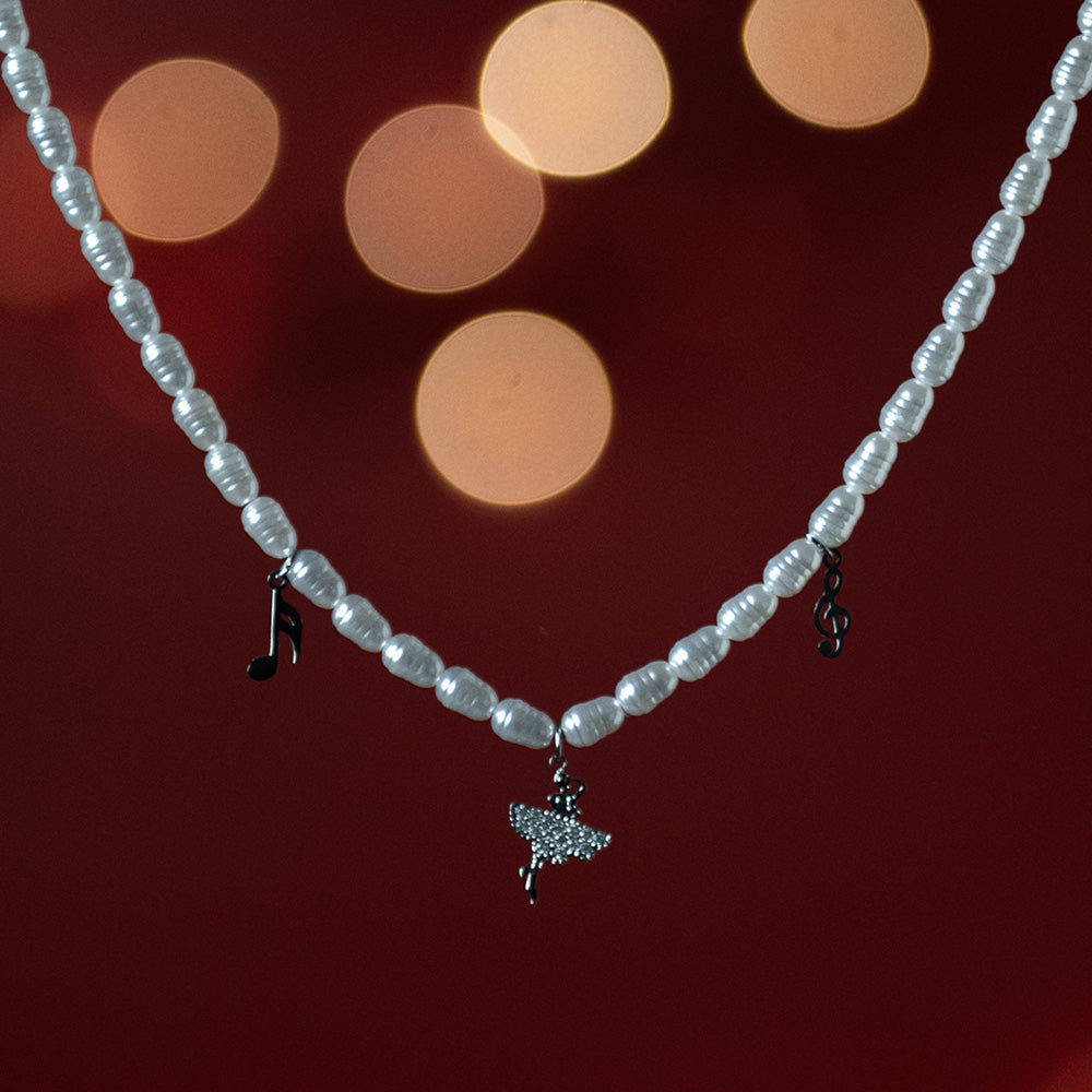 Collana Silver Ballerina e Perle - collana