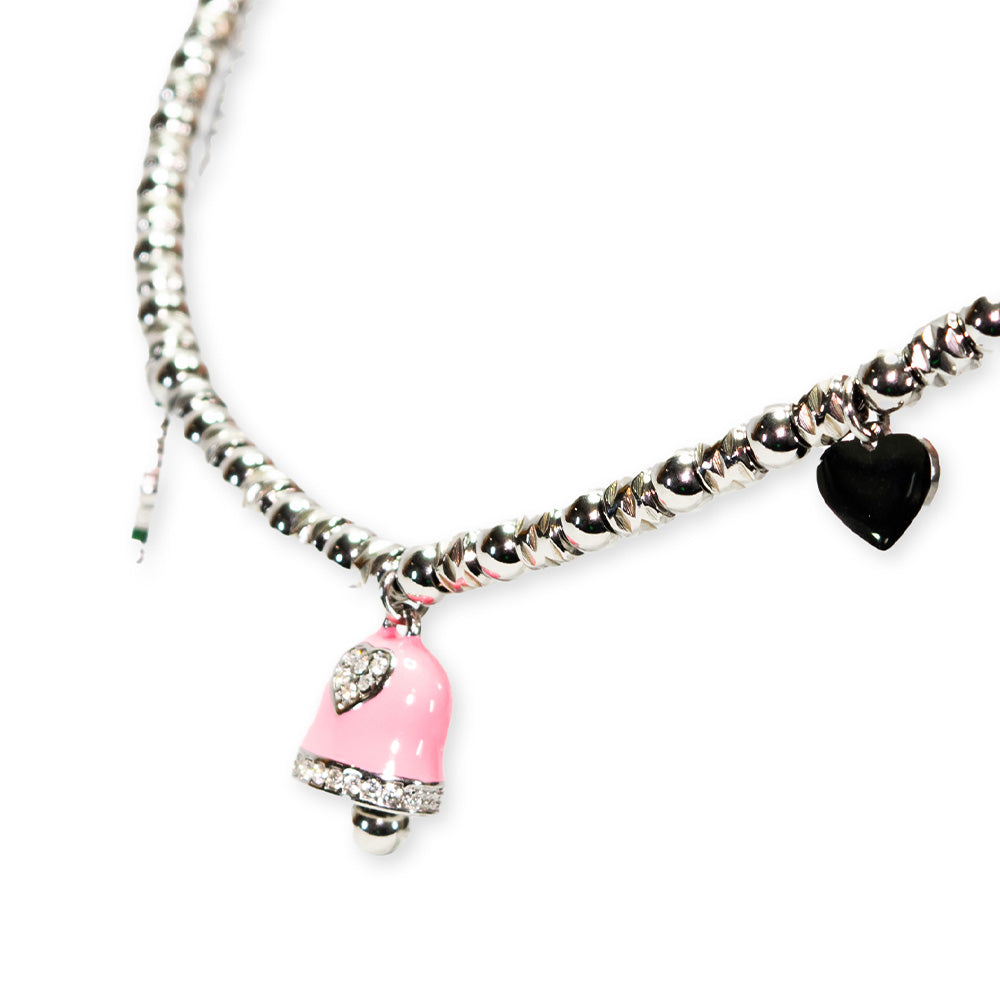 Collana Silver Campana Rosa - collana