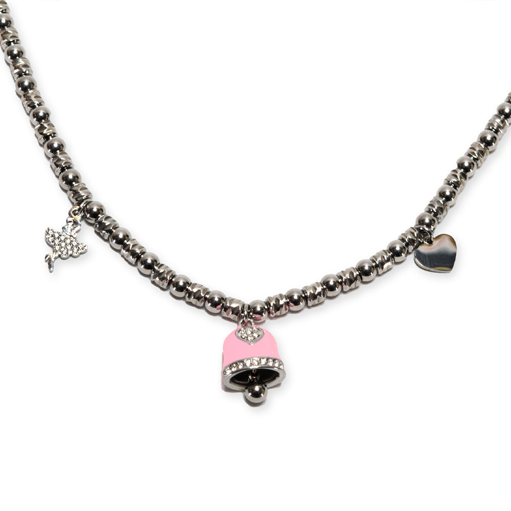 Collana Silver Campana Rosa - collana