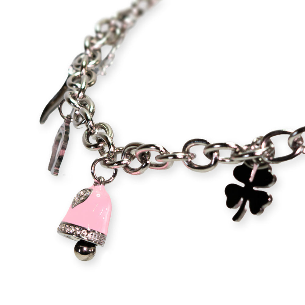 Collana Silver Campana Rosa Charmes - collana