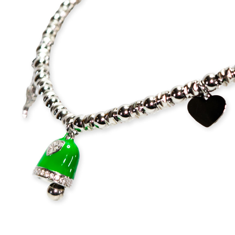 Collana Silver Campana Verde - collana