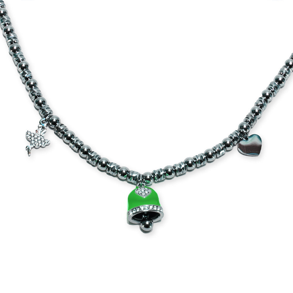 Collana Silver Campana Verde - collana