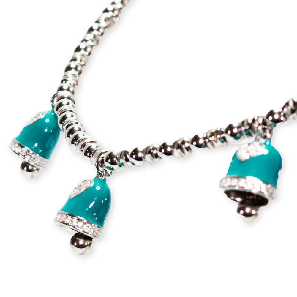 Collana Silver Campane Azzurre - collana