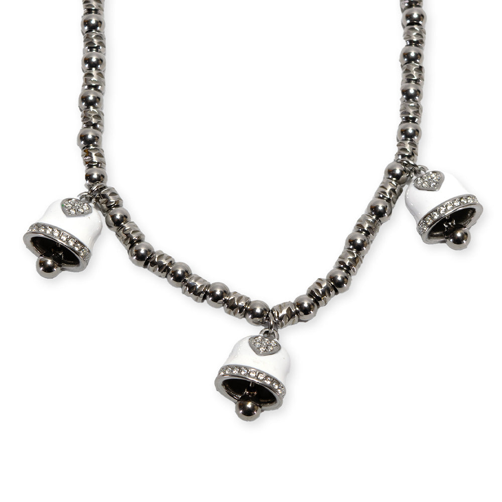 Collana Silver Campane Bianche