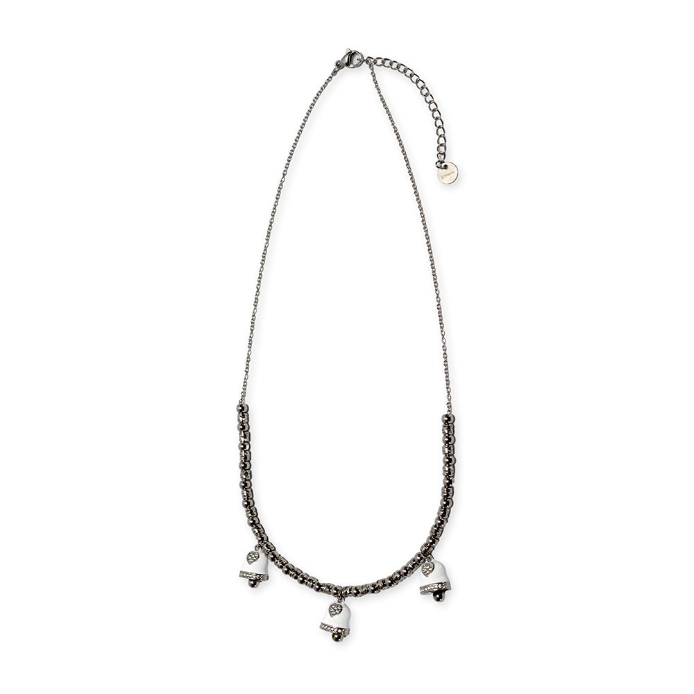 Collana Silver Campane Bianche