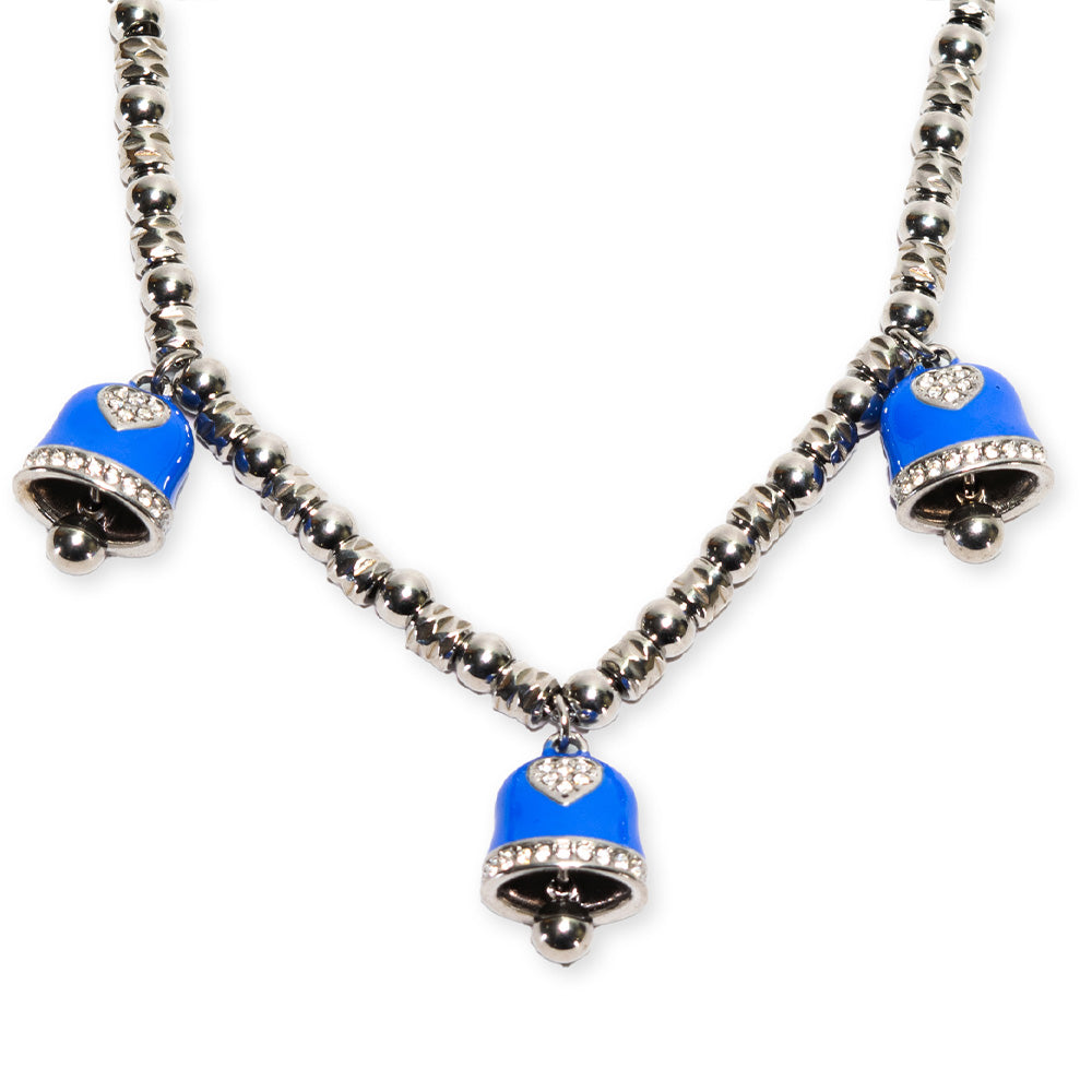 Collana Silver Campane Blu - collana