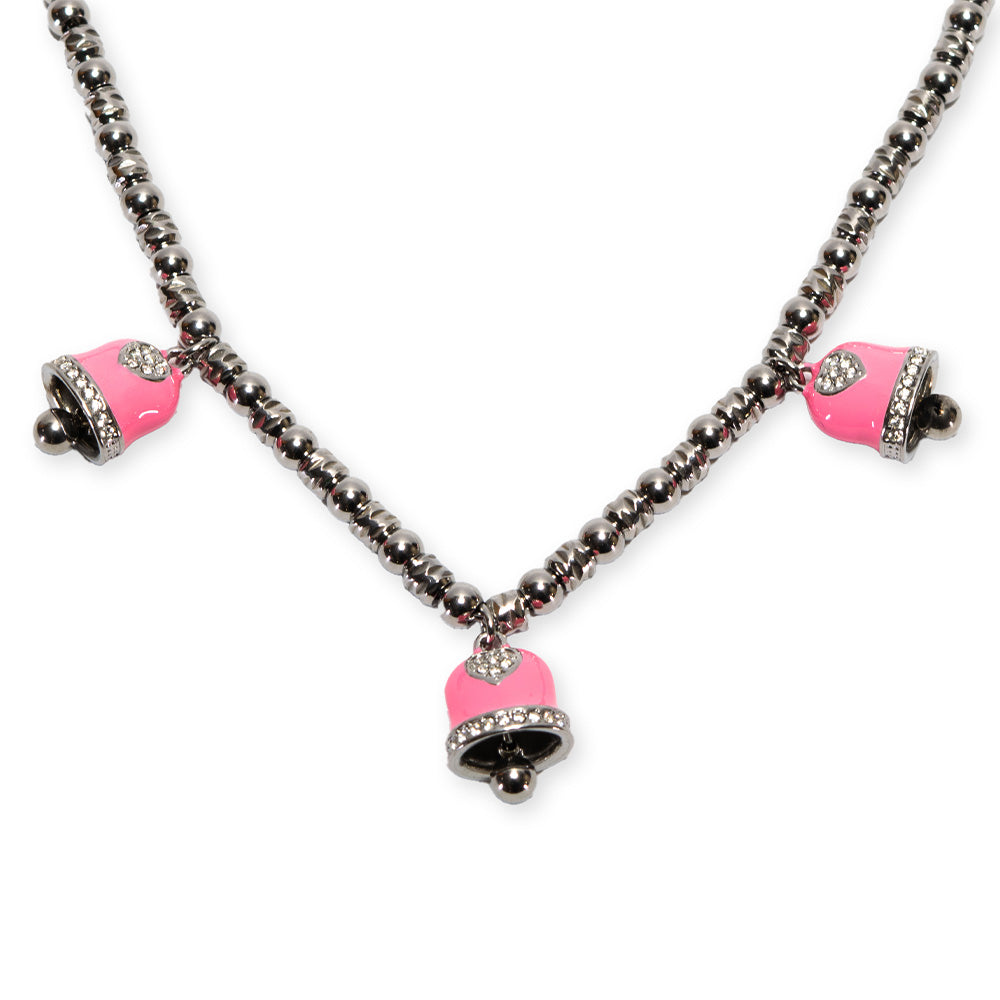 Collana Silver Campane Rosa - collana