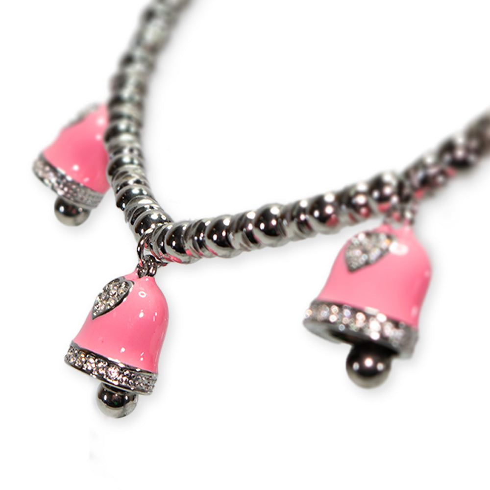 Collana Silver Campane Rosa - collana