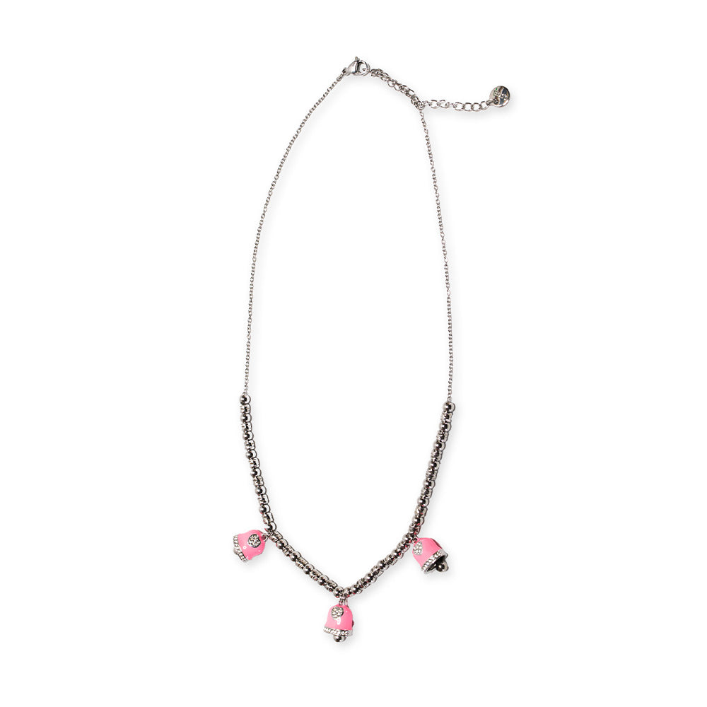 Collana Silver Campane Rosa - collana