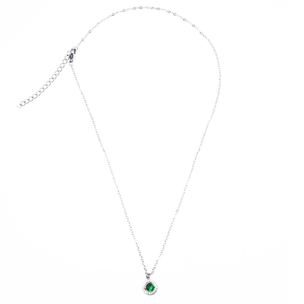 Collana Silver Gemma Verde - collana