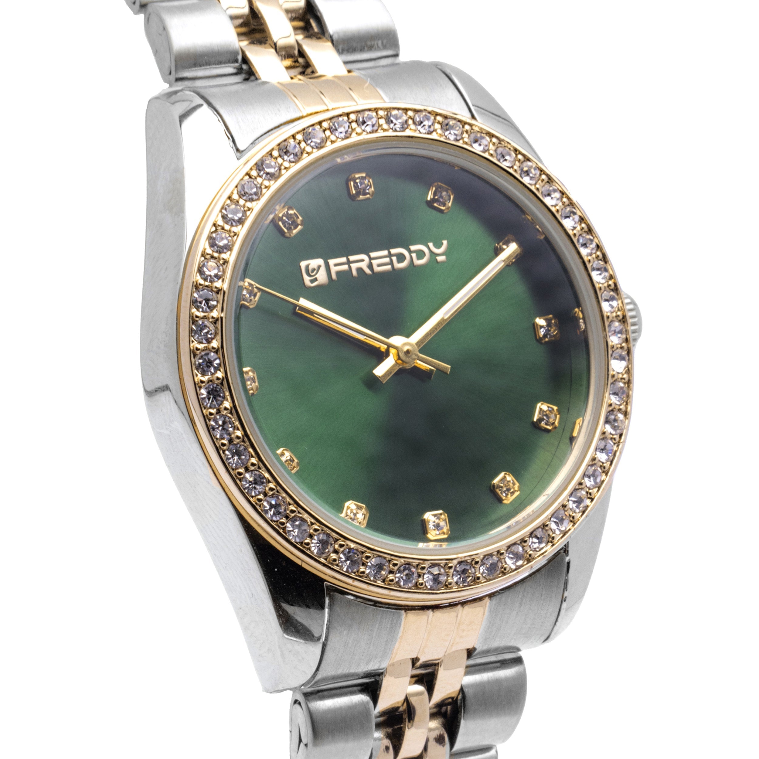 Freddy Joy Bicolore e Verde con Gemme - orologio
