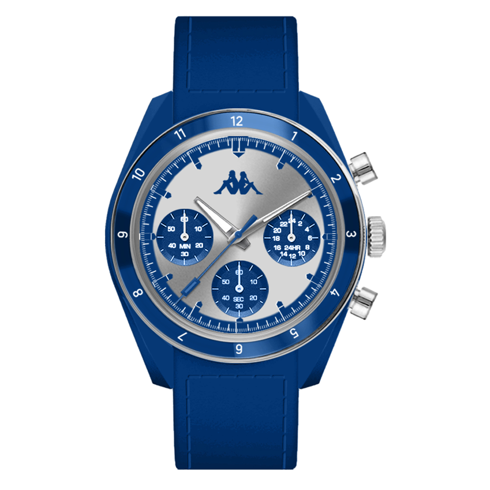 Kappa Rush Ceramica Blu e Silver orologio