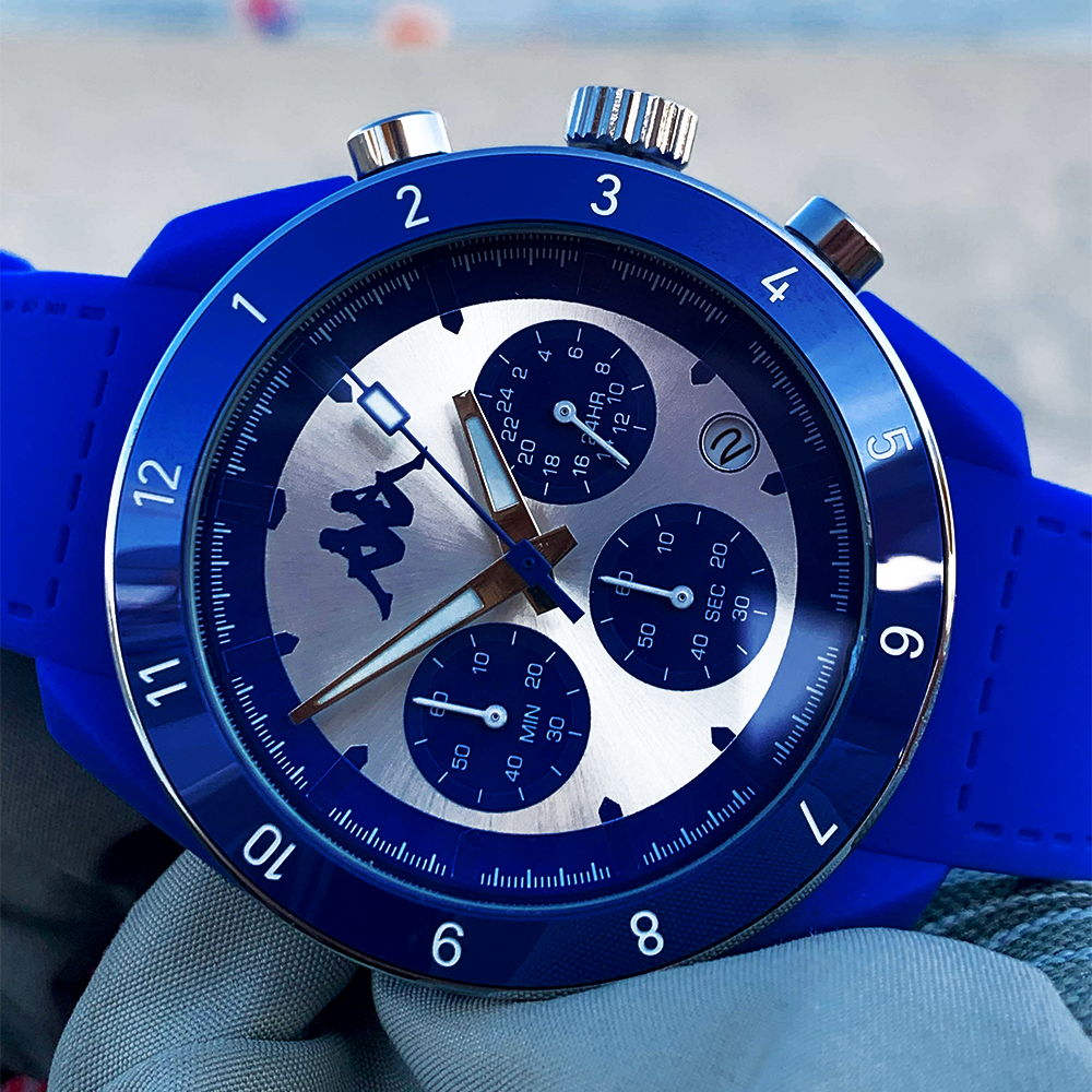 Kappa Rush Ceramica Blu e Silver orologio