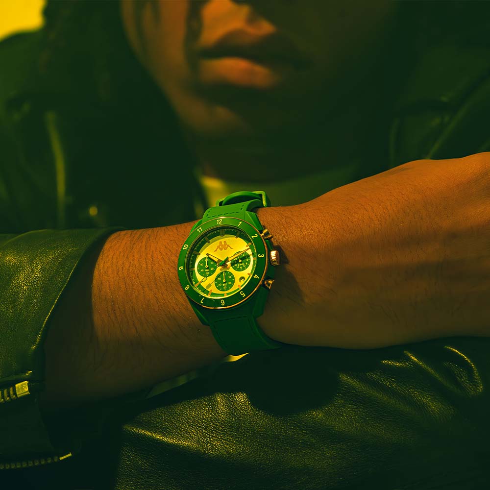 Kappa Rush Ceramica Verde e Oro orologio