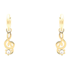 Orecchini Chiave di Violino Gold
