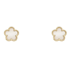 Orecchini Fiore Bianco Gold