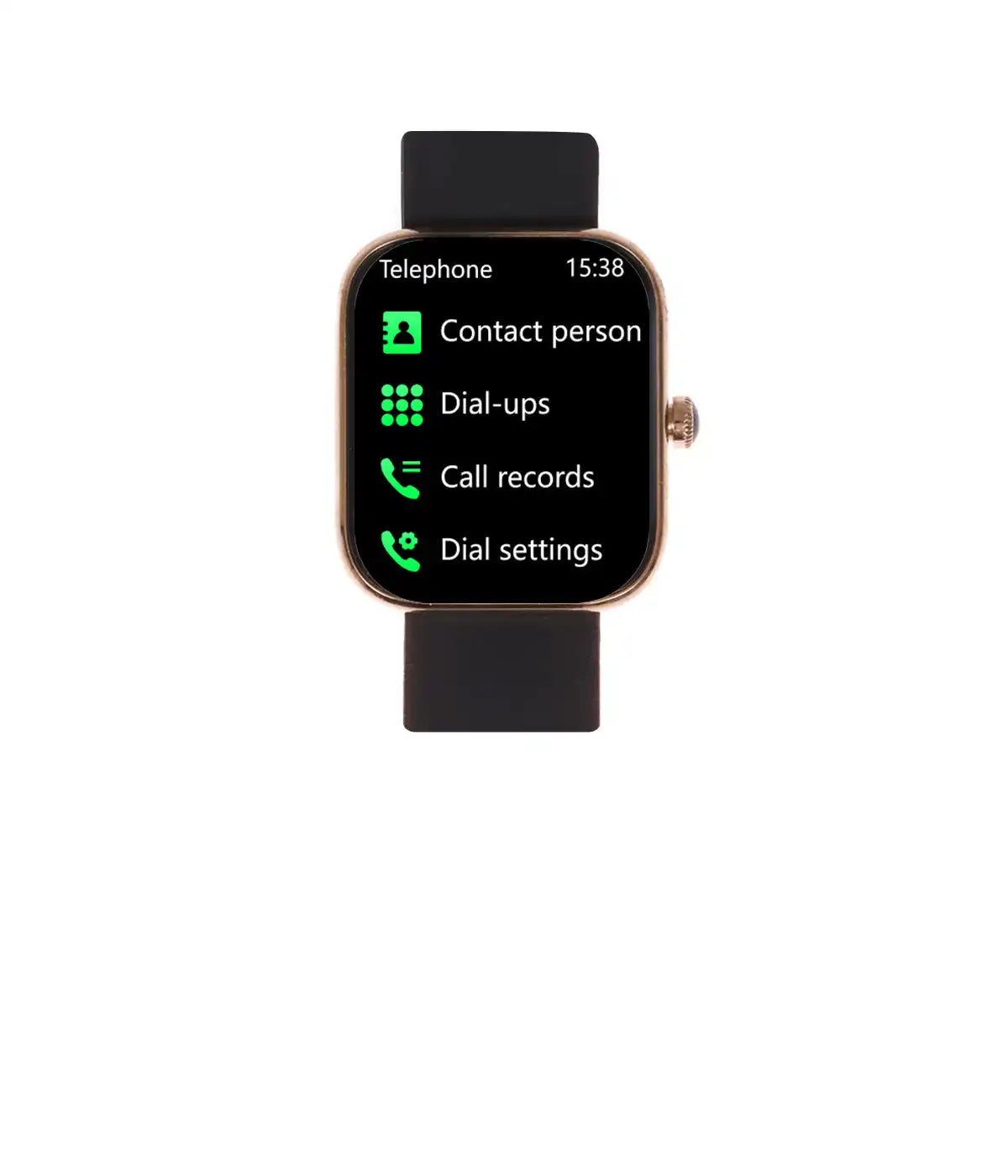 Smartwatch con menu telefono.
