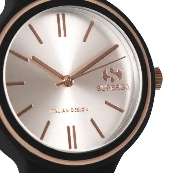 Orologio Superga con dettagli in oro rosa.