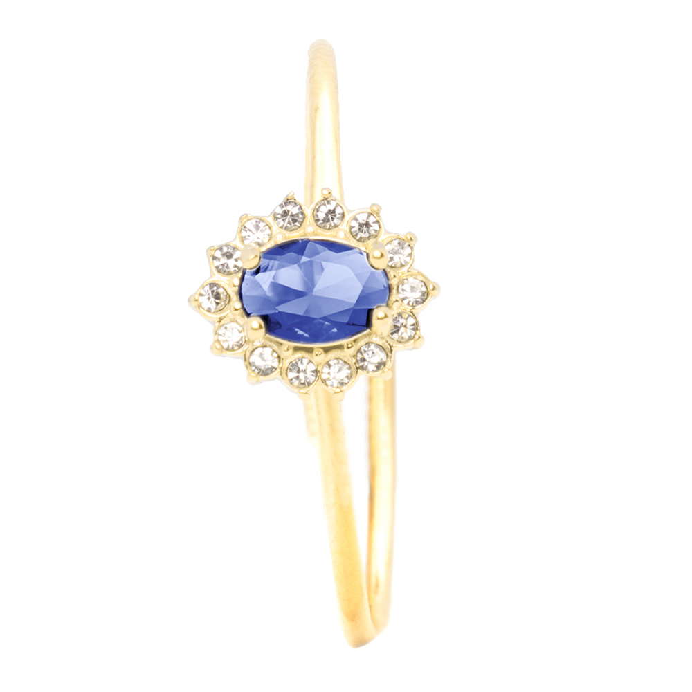 Anello Gemma Blu Gold