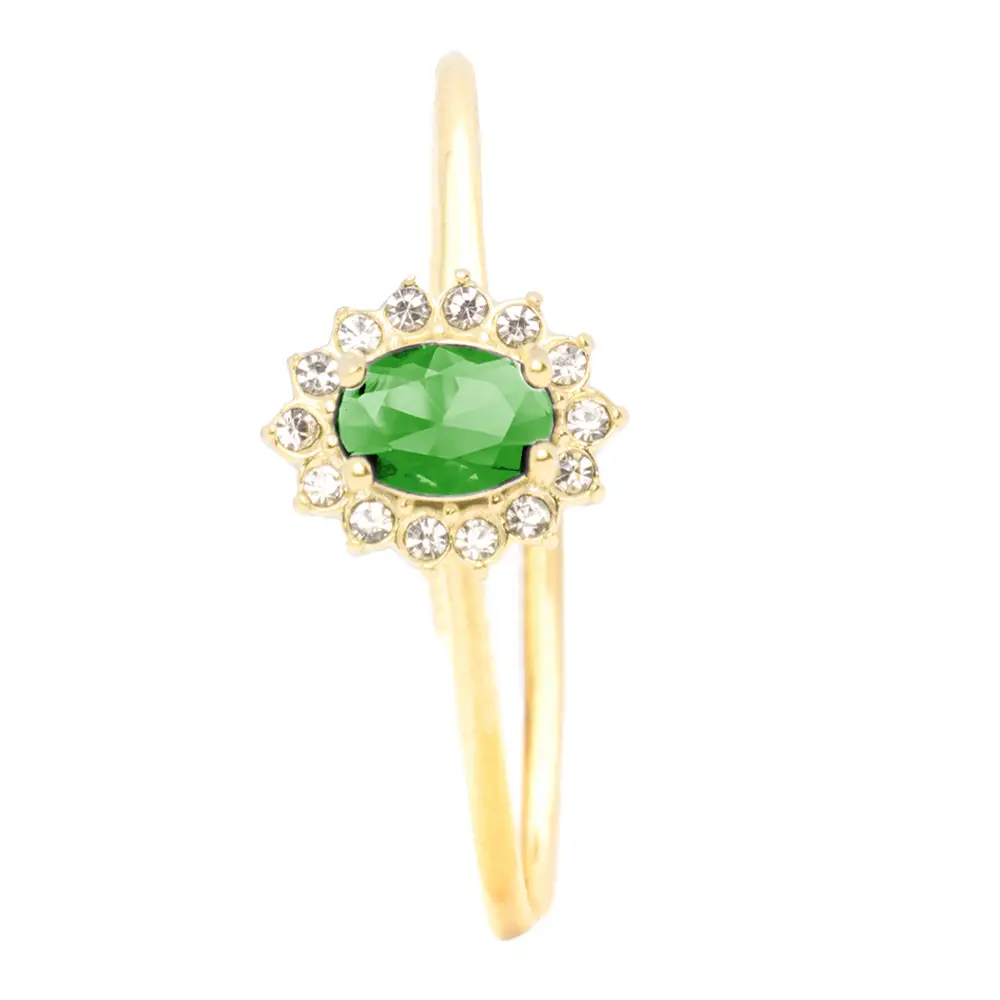 Anello Gemma Verde Gold