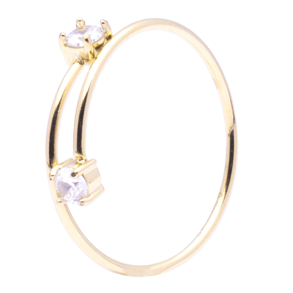 Anello Gold Coppia Gemme