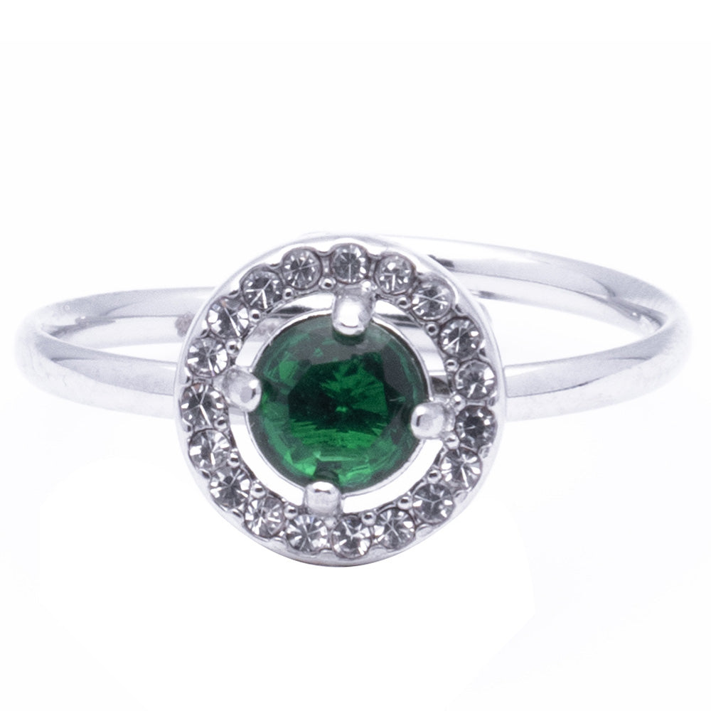 Anello Silver Gemma Verde