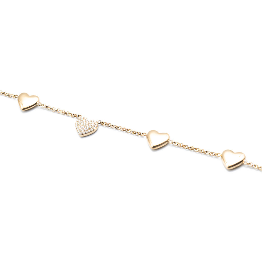 Bracciale Gold Cinque Cuori - Bracciale