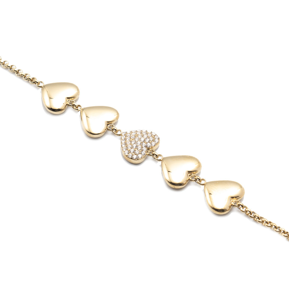 Bracciale Gold Cinque Cuori - Bracciale