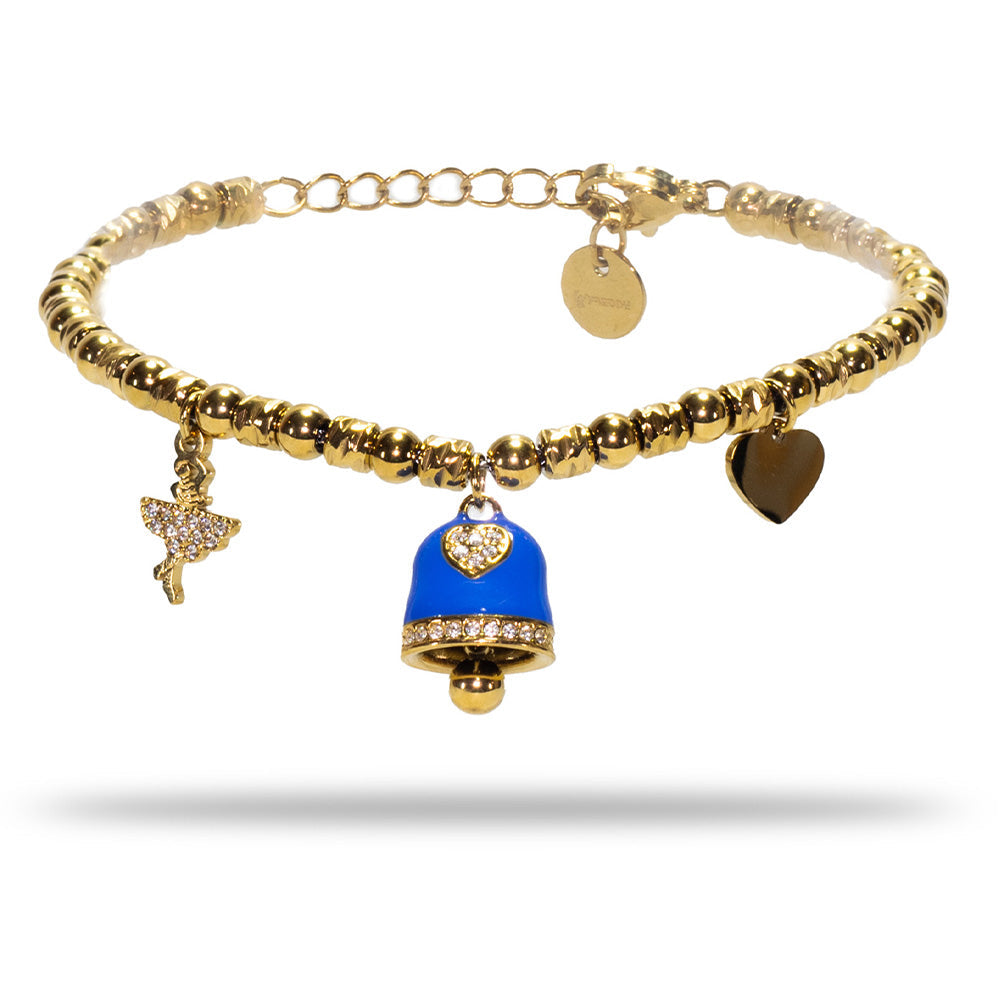 Bracciale Gold con Campana Blu - Bracciale