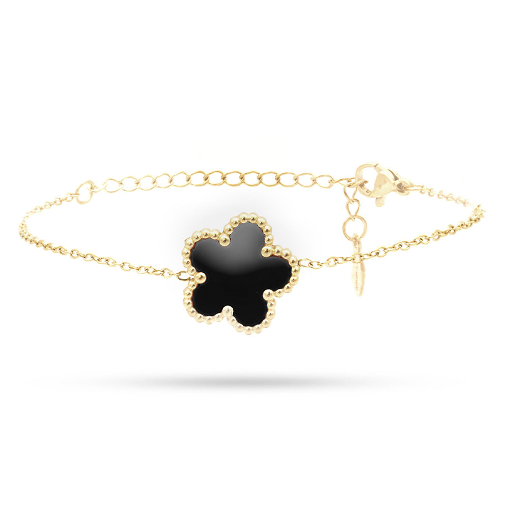 Bracciale Gold con Fiore Nero - Small - Bracciale