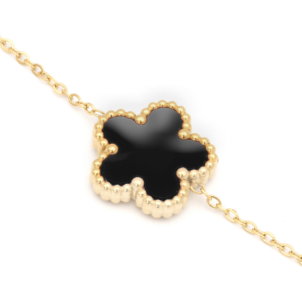 Bracciale Gold con Fiore Nero - Small - Bracciale