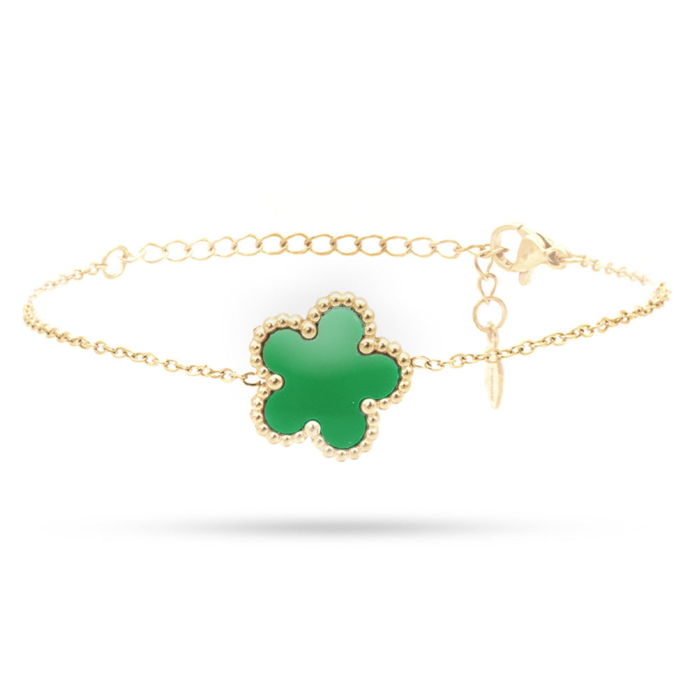 Bracciale Gold con Fiore Verde - Small - Bracciale